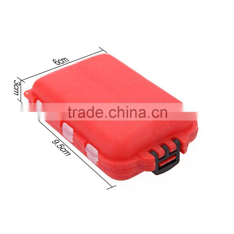 Fishing Tackle Box 10 Compartments Small Size for Fishing Hooks Swivels Beads etc Red