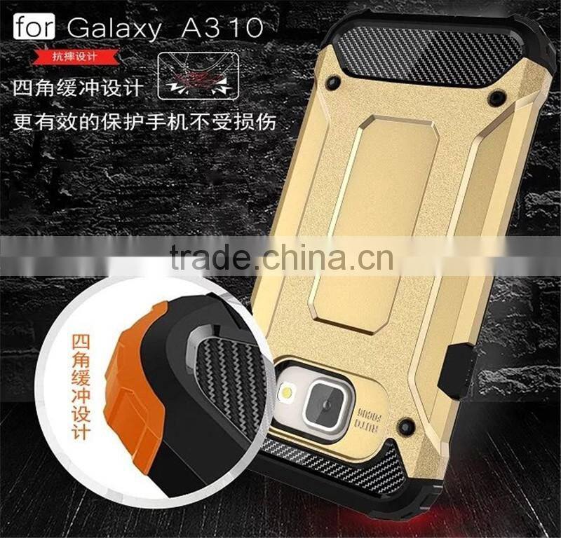 Low MOQ PC+TPU combo case cover for samsung galaxy a3 2016,Slim Shockproof super armor case for samsung A310