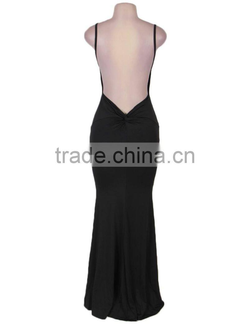 Top quality with wholesale price low V neck backless sexy xxl evening formal dress
