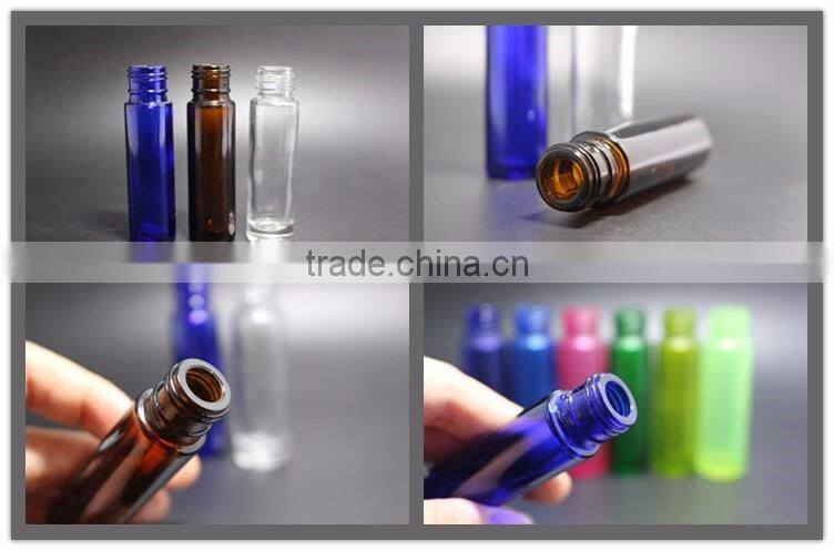 glass roll on bottles with 1/3 oz roll-on perfume bottle frosted glass