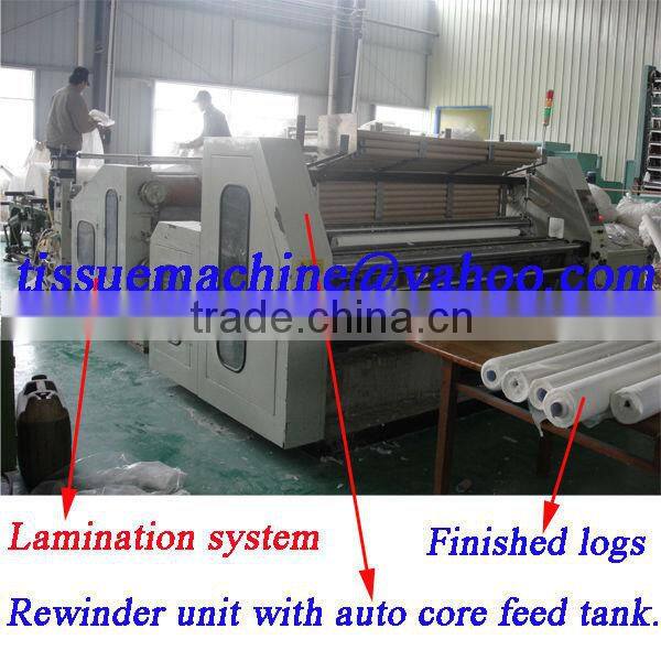 Easy Operation Embossing Peforating Laminating High Speed Automatic Toilet Tissue Paper Production Machine