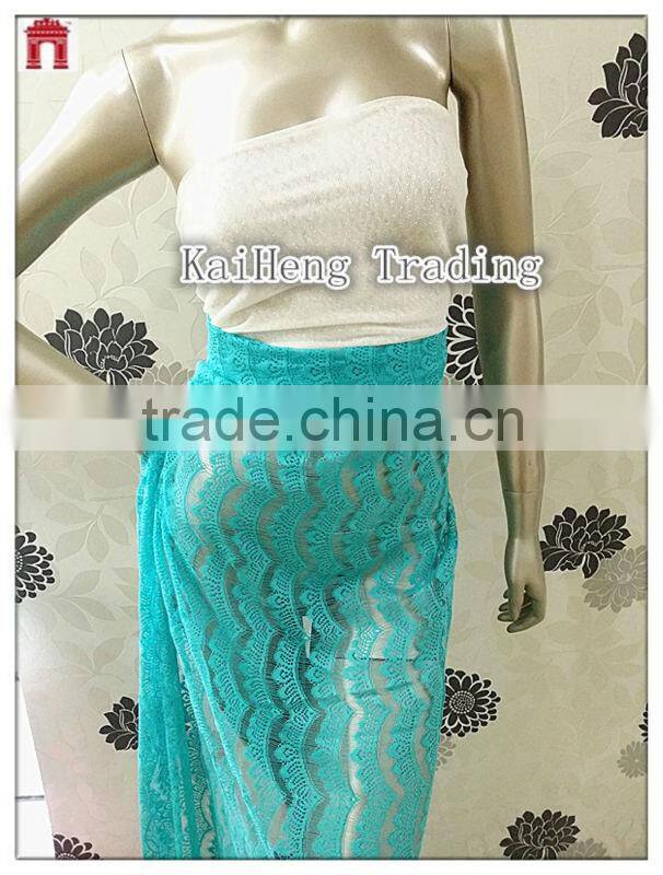 2014 african swiss keqiao shaoxing chemical New Design thick Polyester Embroidery Lace Fabric for garments