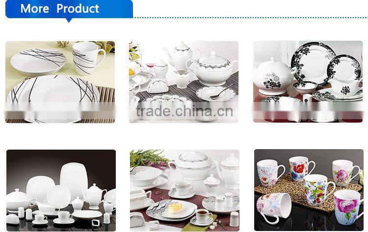 China supplier high quality Beautiful Ceramic Dinner Set With Flower For Wal-Mart