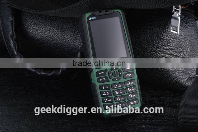 XP3500 Green Quad Band Unlocked Phone FM / MP3 / Dual SIM / Flashlight / Power Bank