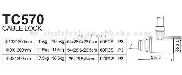 High Quality Tri-Circle Cable Locks TC570