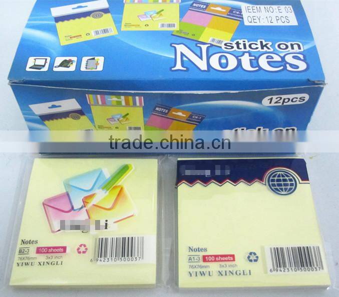 colourful stick notes,76*76mm self stick notes,stick on notes