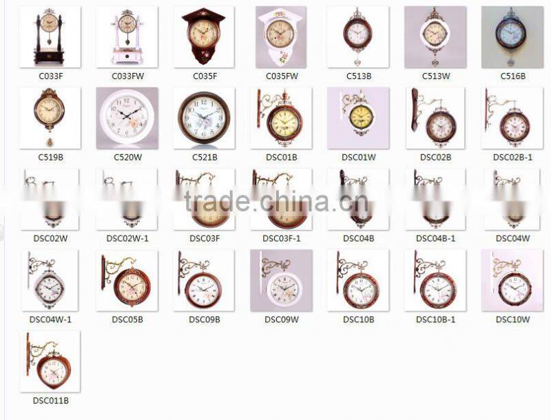 Cheap European Style Home Furniture Antique Desktop Wood Clock