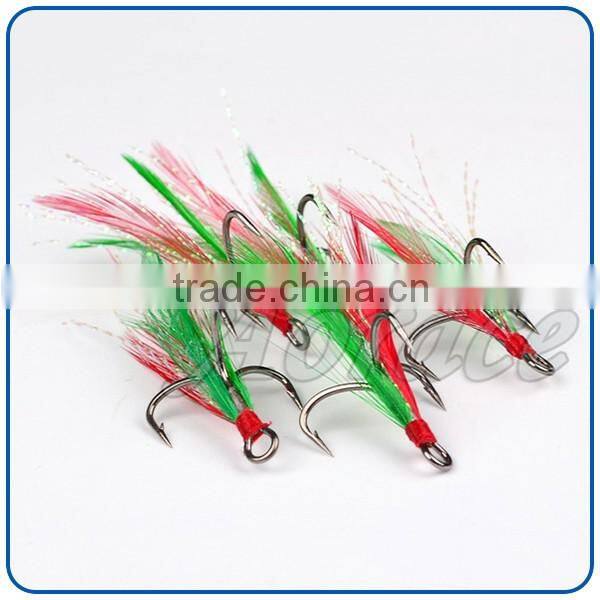 Original design red feather less harm the fish circle hooks fishing