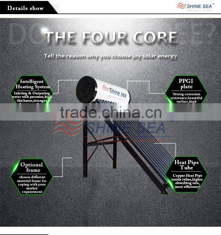 Integrated high pressure solar water heater with heat pipe