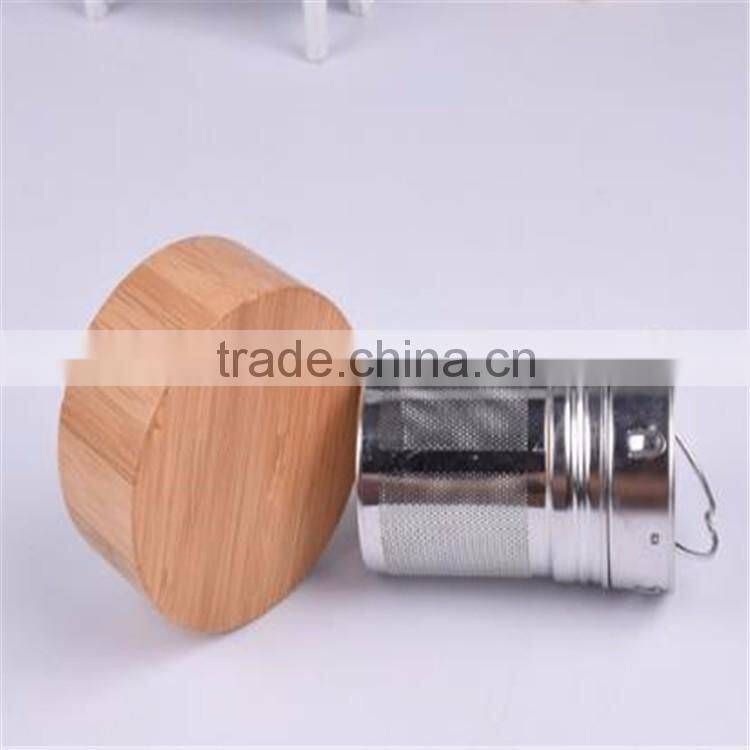 Drinking glass water bottle with stainless steel tea filter, borosilicate water bottle glass 400ml