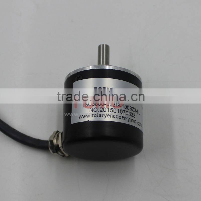 YUMO ISC3806 100PPR 5VDC CNC system Solid shaft encoder optical price incremental rotary encoder