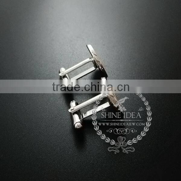 16MM rhodiumn plated brass round French Cuff Links Blanks,sleeve button,cuff link setting,DIY cuff link tray 1500050