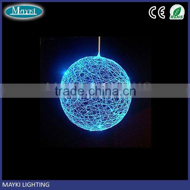 Mini one ball fiber optic sphere light chandelier