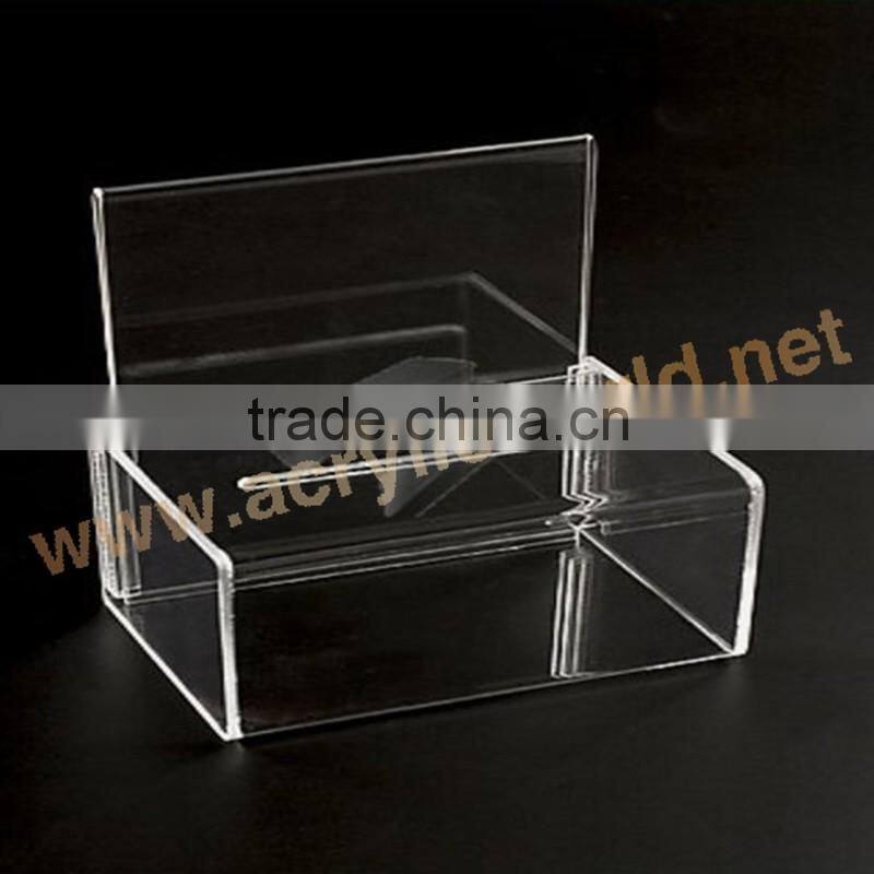 wholesale acrylic donation box with brochure holder/acrylic donation box with sign holder/acrylic donation box with lock