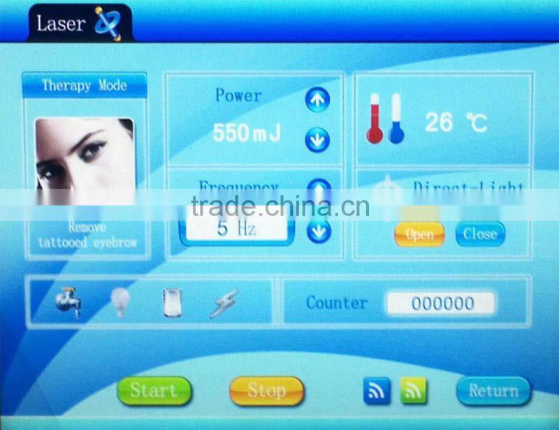 2015 Newest Q switch nd yag laser/ tattoo removal machine Magic-Q7