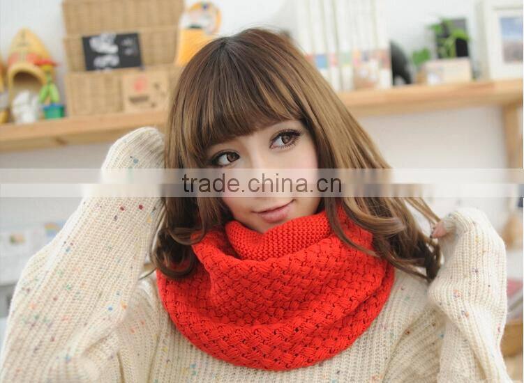 2015 New Fashion Women Winter Knit Crochet Collar Scarf Corn Neck Warmer Scarves Wraps