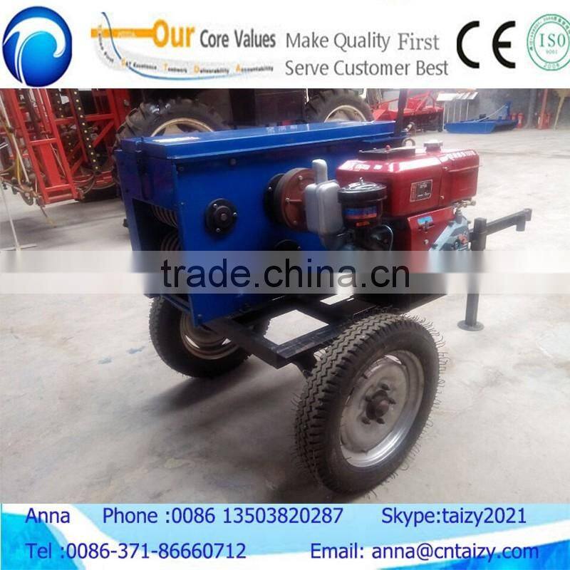 Diesel engine power sugar cane leaf stripping machine
