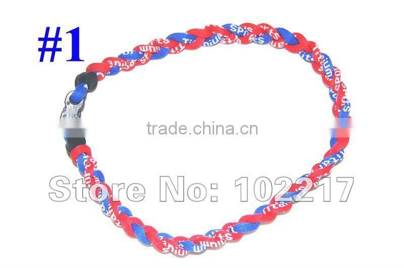 TITANIUM BASEBALL TORNADO ROPE SPORTS NECKLACE