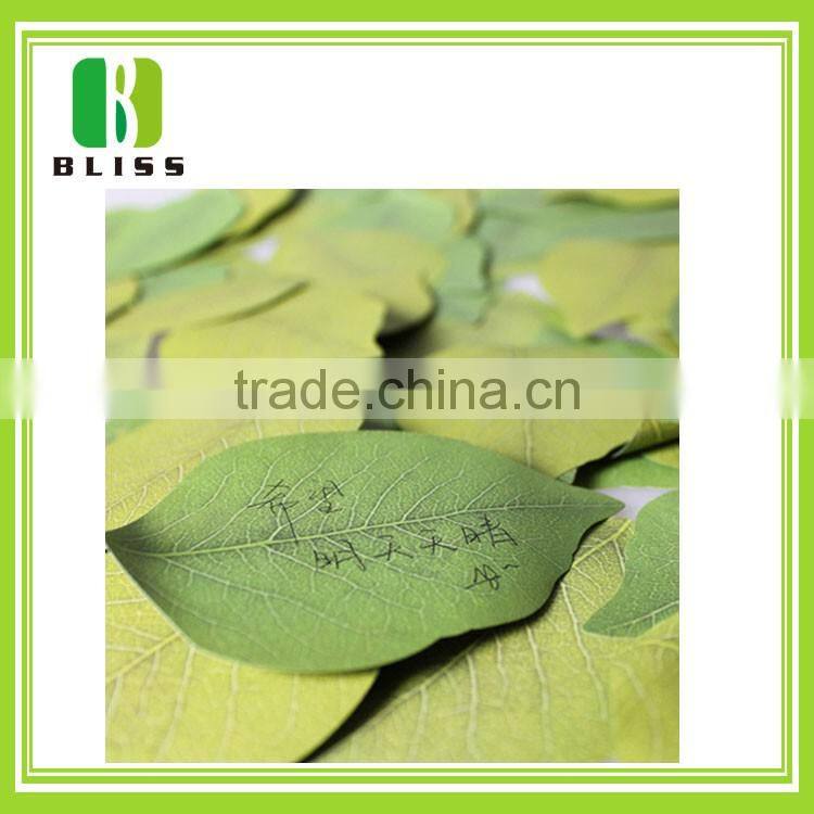 Hot sale custom sticky notes leaf shaped sticky notes promotional sticky notes