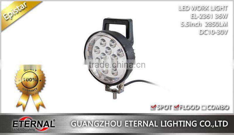 36W 5.5" car led work light super bright automotive vehicles off road equipment portable led lamp