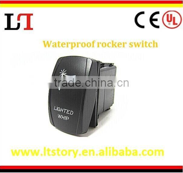 DC 12V marine car rocker switch with blue lens light