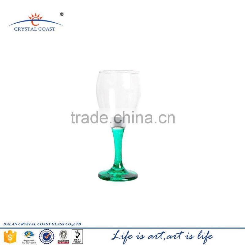 banquet colored glass stemware; colored wine glass goblets