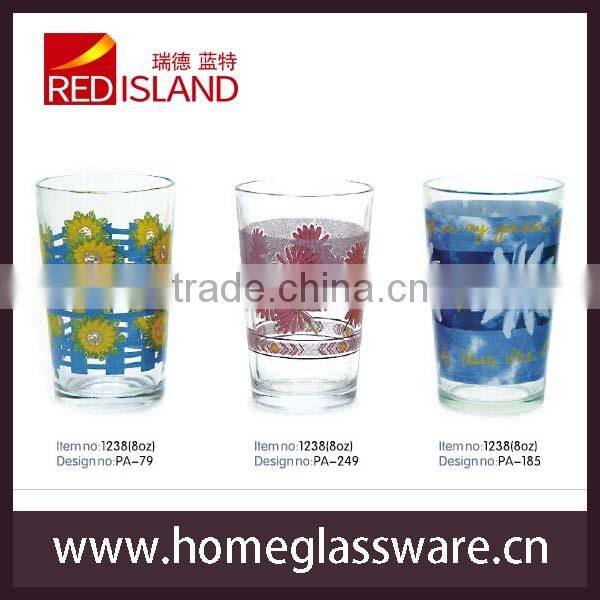 9oz screen printing machine glass cup with excellent price