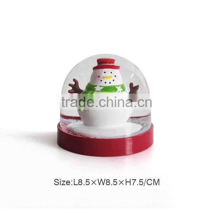 2016 personalized plastic snowman water snow globe