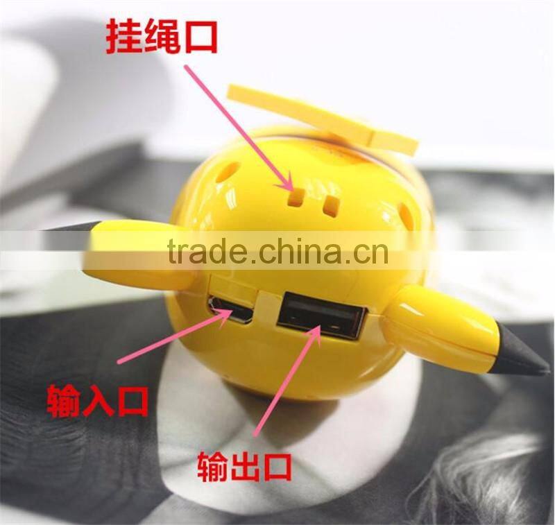 2016 Hot Sale Cute Protable 10000mAh Pokeball Pokemon Pikachu Power Bank creative 10000mah power bank