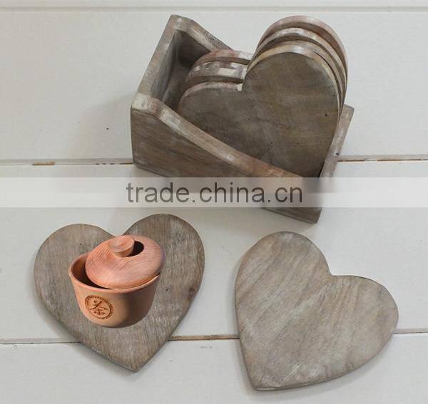 High quality painted color square wooden tea cup coasters