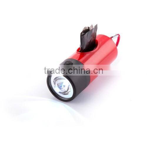 Multifunction pet waste bag dispenser with torch function