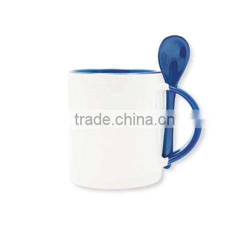 ceramic mug with spoon for sublimation printing