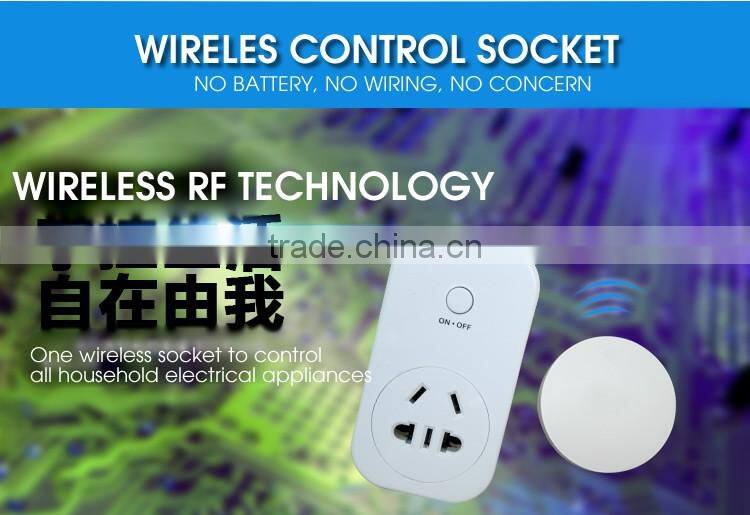 Battery-free Kinetic Energy Wireless Remote control Power Socket