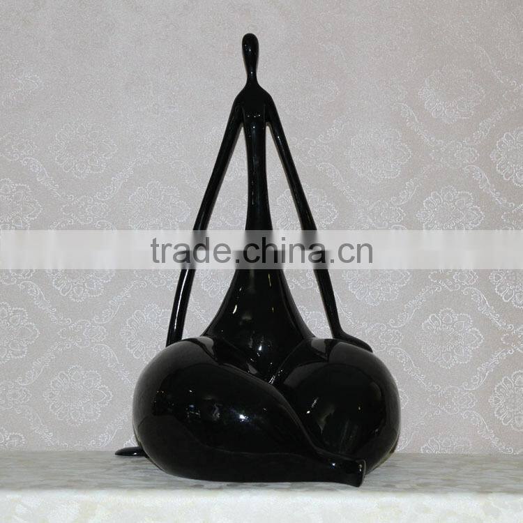 Imitation bronze color resin female bust sculpture for home decoration