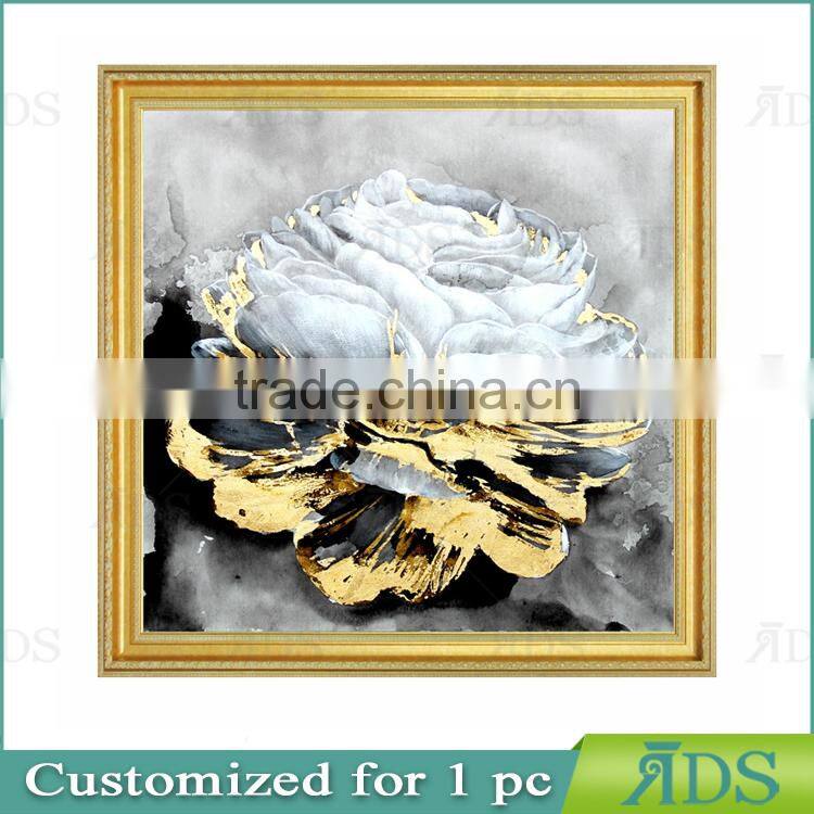 Handpainted Modern Floral Fabric Oil Painting
