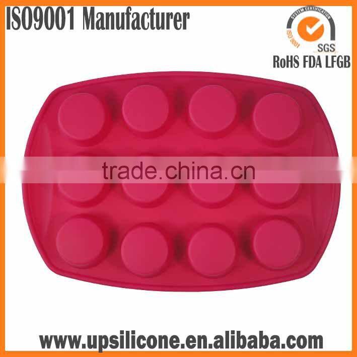 FDA and LFGB approved 100% food grade silicone 12 cups muffin tray