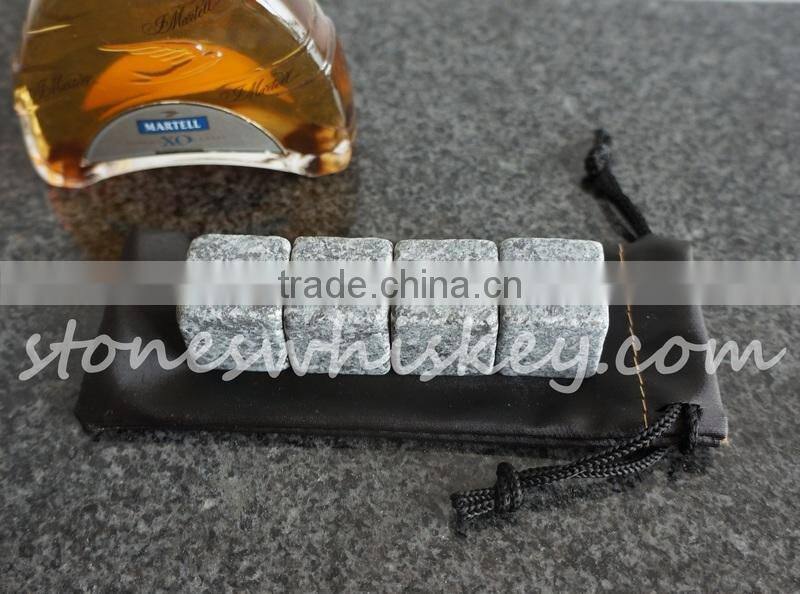 Reusable whiskey stone for drinks 4 pcs | granite stones drinking