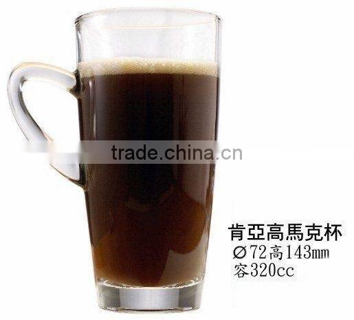 premium transparent drinking glass mug