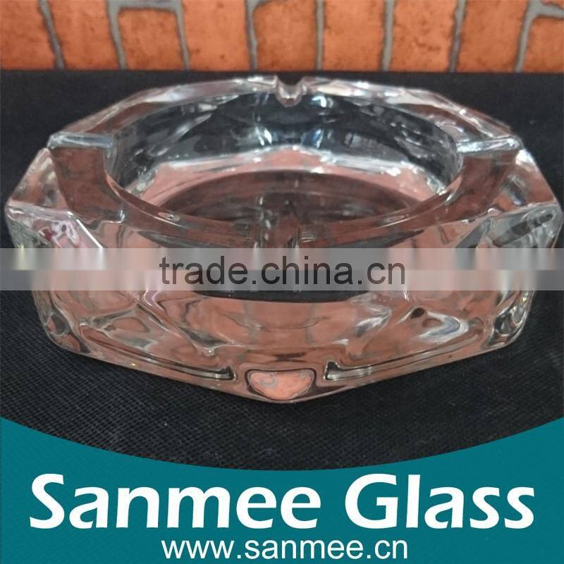 Large Promotional Octagon Crystal Cigar Ashtray