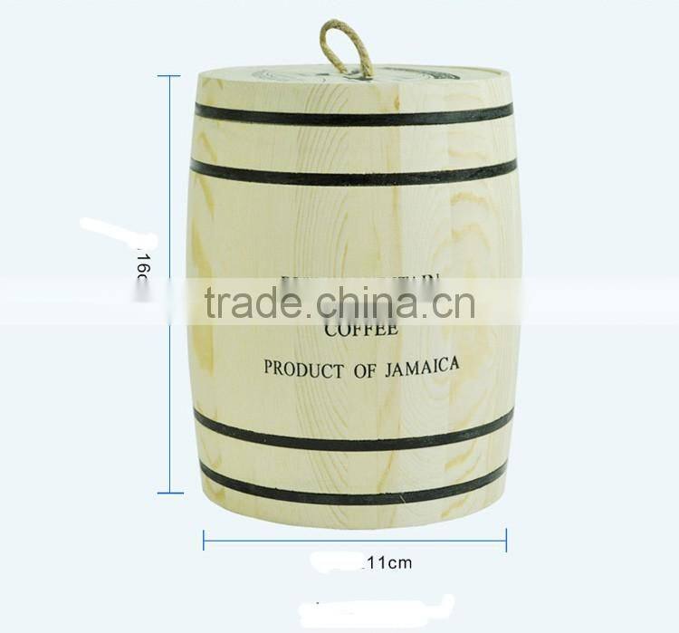 pine wood Coffee Bean Packaging Wood Barrel