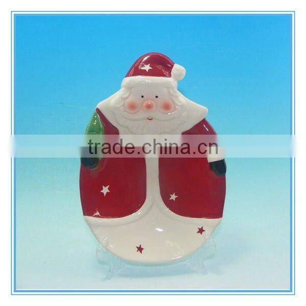 Good quality christmas claus candy plate