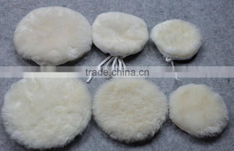 Cream Color Car Detailing Products Wool Polishing Pad