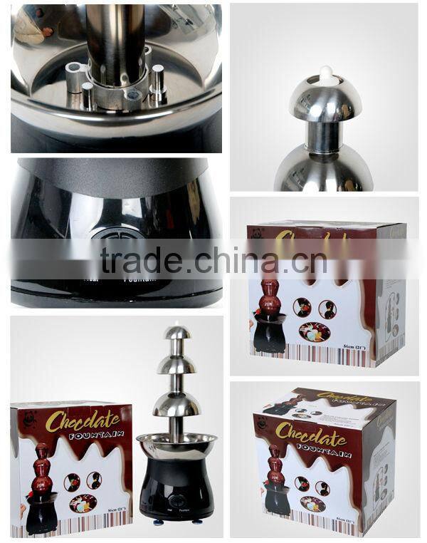 CHOCOLAZI ANT-8050 Auger 3 tiers stainless steel Home wireless chocolate fountain