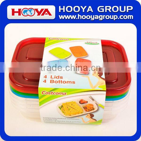 3 compartment wholesale plastic food container