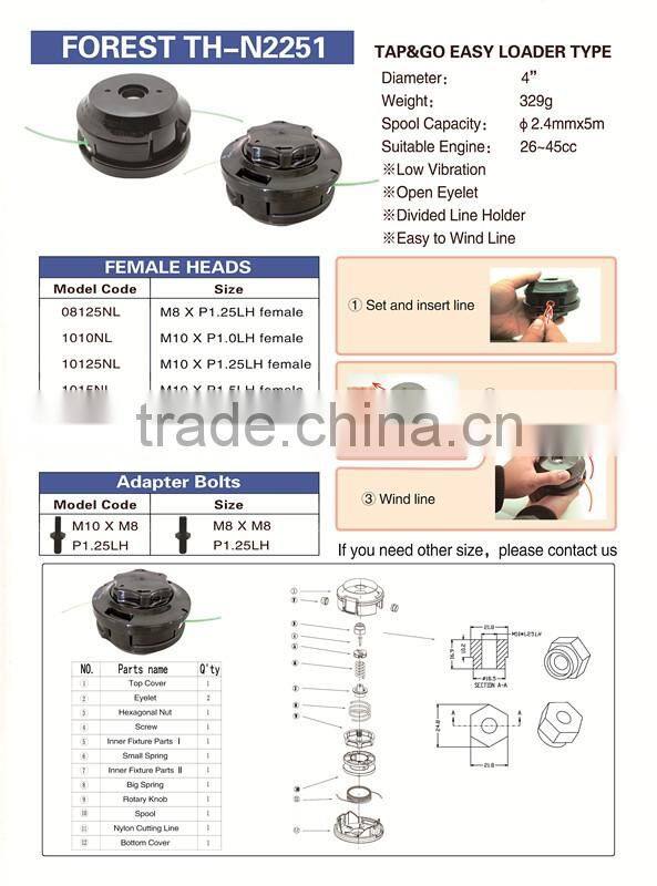 tap-n-go trimmer brush cutter nylon head