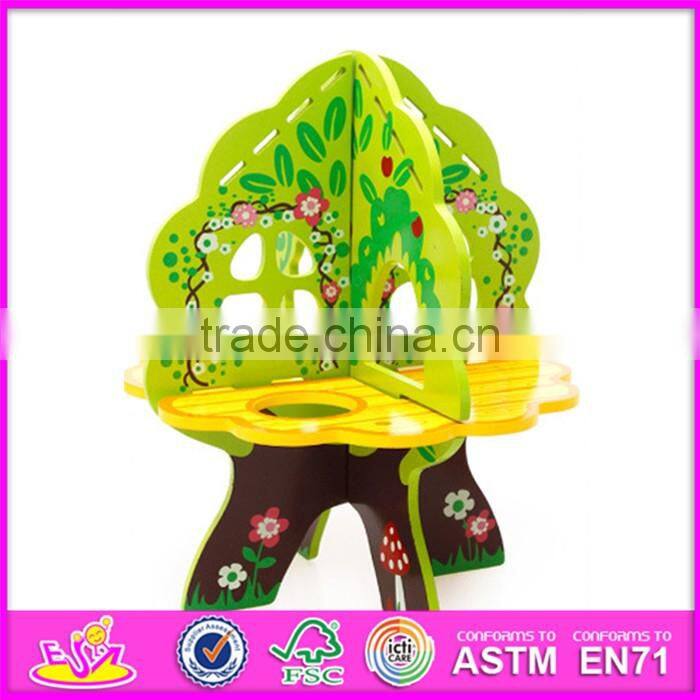 2017 New design children pretend play wooden diy kitchen toy W03B058