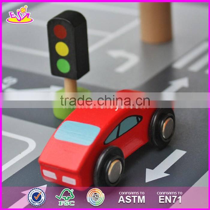 2017 new products children parking toy small wooden toy garage W04B047