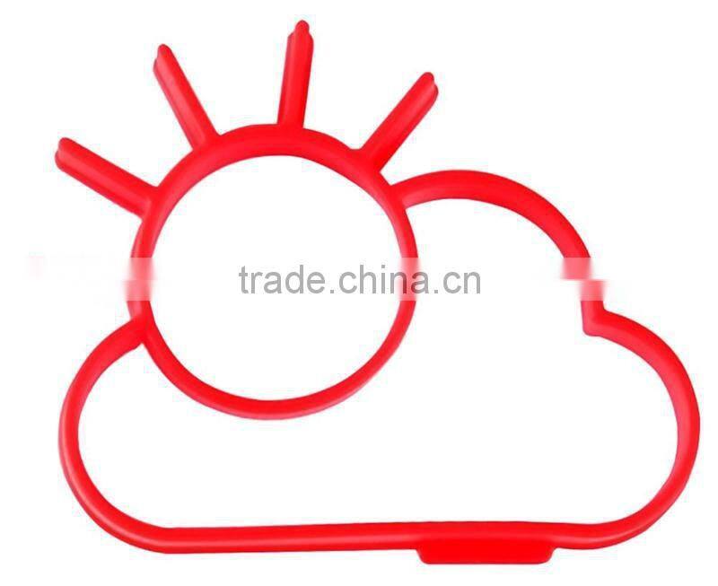 Food Grade Silicone Fried Egg Rings Egg Tray Sunny Cloud Egg Shapers Mold