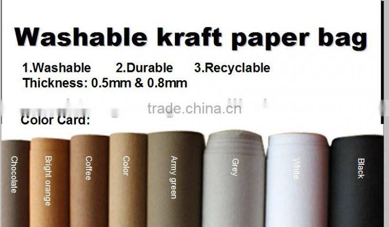 New Material -- Washable Kraft Paper-- Fashion Shoulder Tote Bag