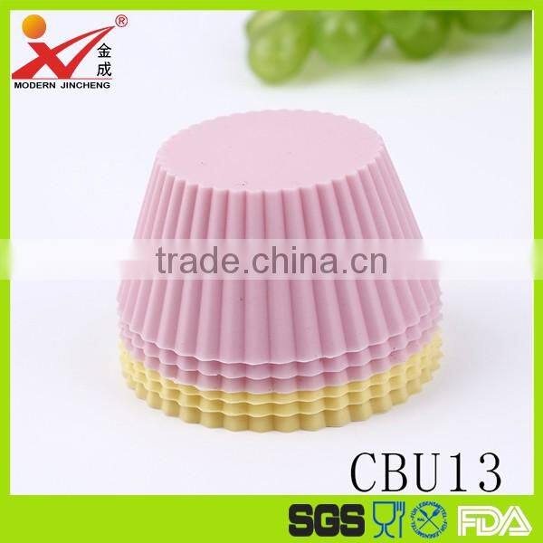 CBU13 6 pcsFlower style silicone cake mould